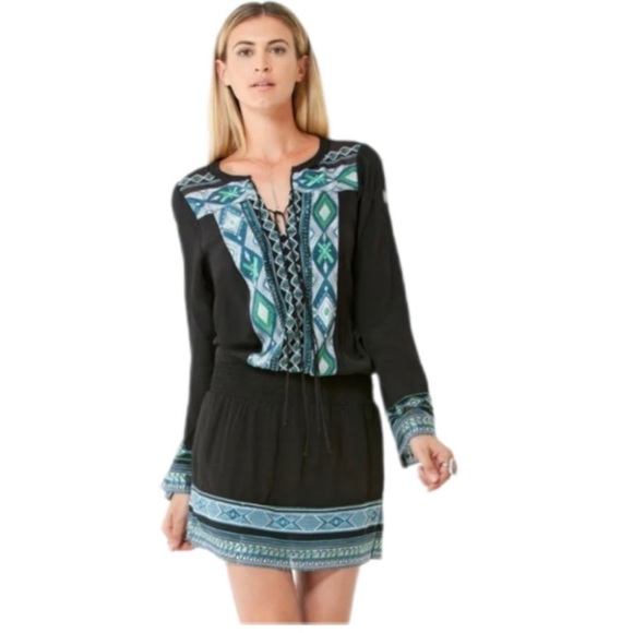 Hale Bob Emmeline Embroidered Tunic Dress size M - Picture 2 of 10
